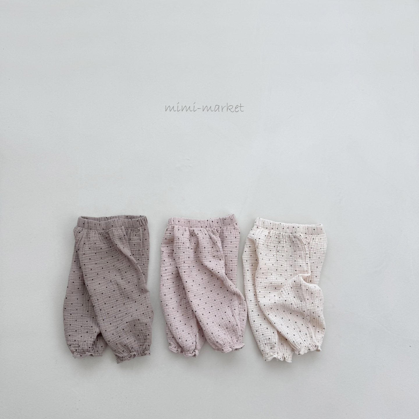 mimi market dot frill pants (bebe70-85cm)