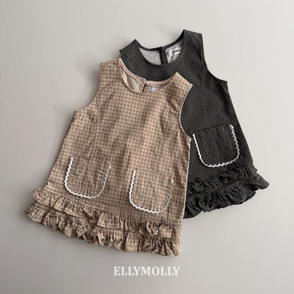 ELLYMOLLY little pocket frill ops (90-145cm)