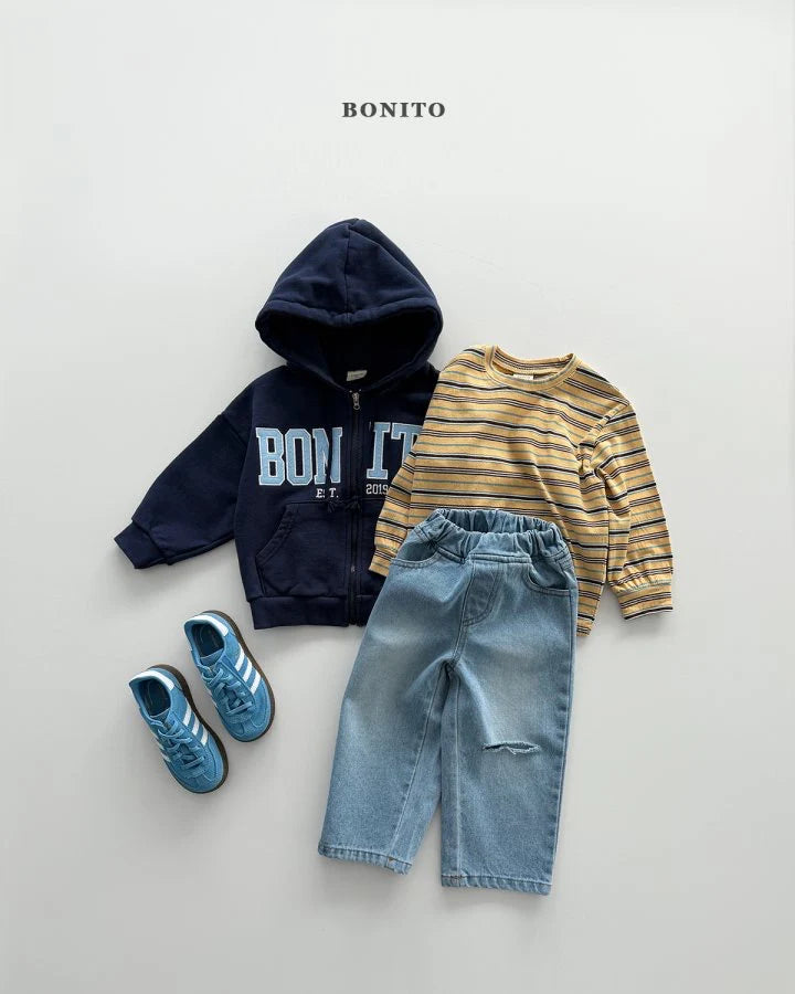 Bonito Half & Half Bonito Hood Zip-Up (bebe & kids & adult )