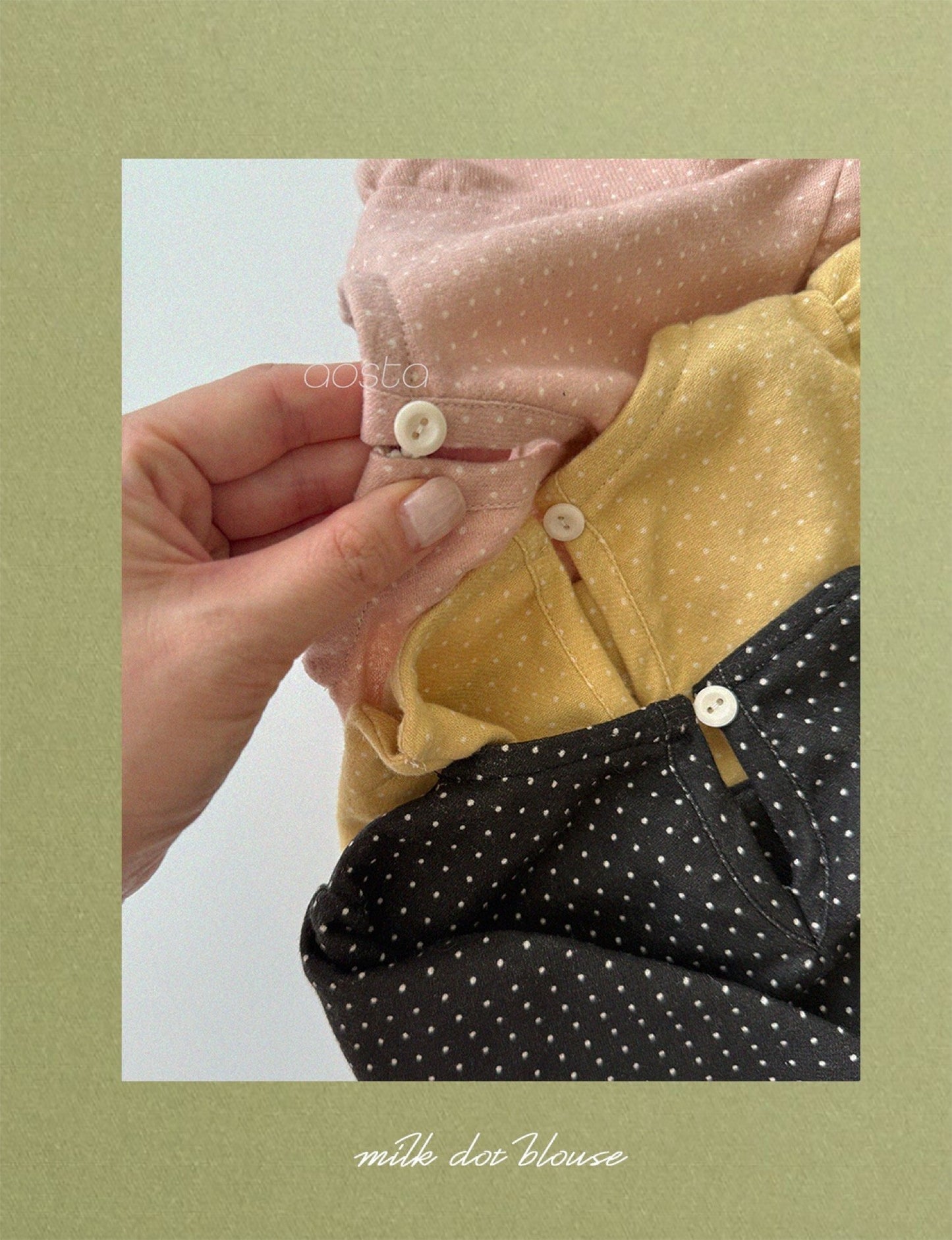 Aosta milk dot blouse (~70-115cm)