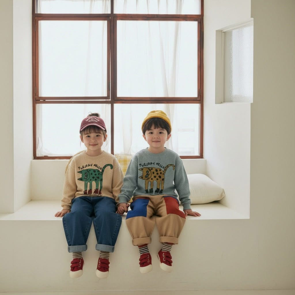 Orangemom TUESDAY HELLO 花豹上衣 (95-140cm)