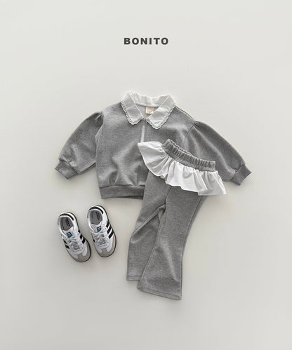 bonito shirred collar zip-up set (~80-140cm)