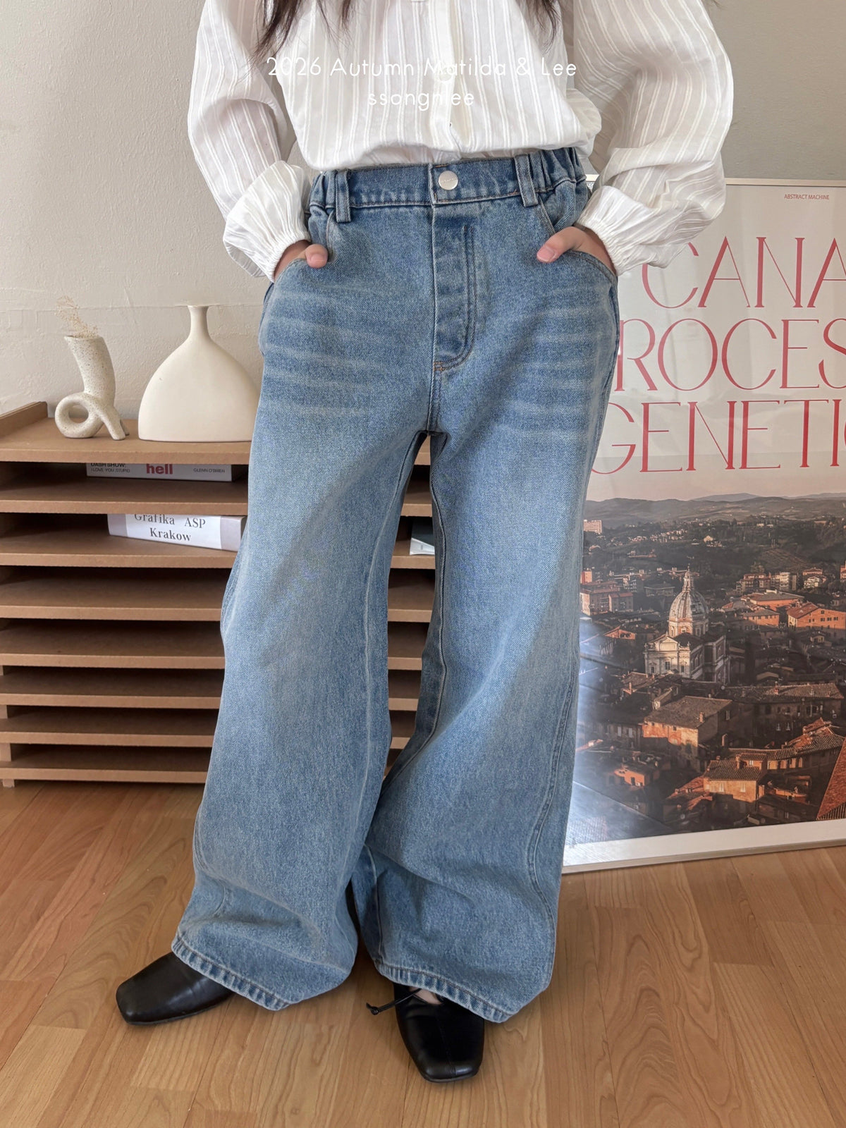 matilda&lee cutout denim pants (85-165cm)
