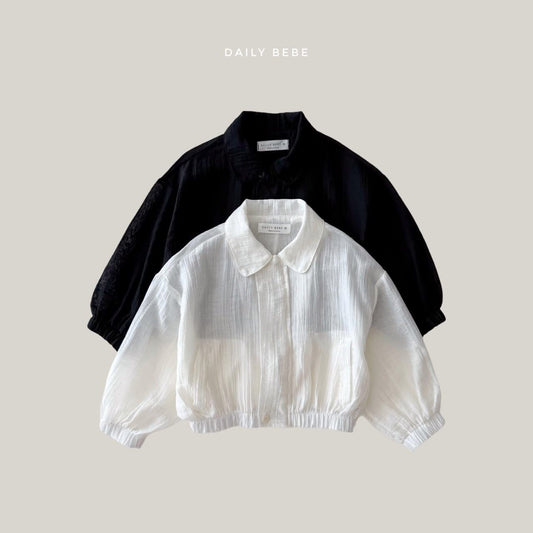 Dailybebe 翻領透薄長袖外套 (75-140cm)
