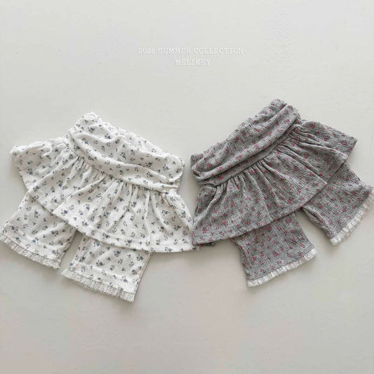 melikey shirred 5short skirt leggings (~80-140cm)