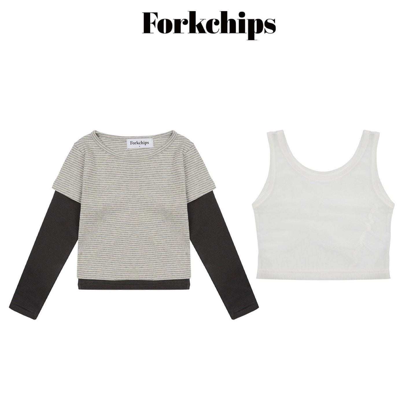 FORKCHIPS vivid layered tee (95-160cm)