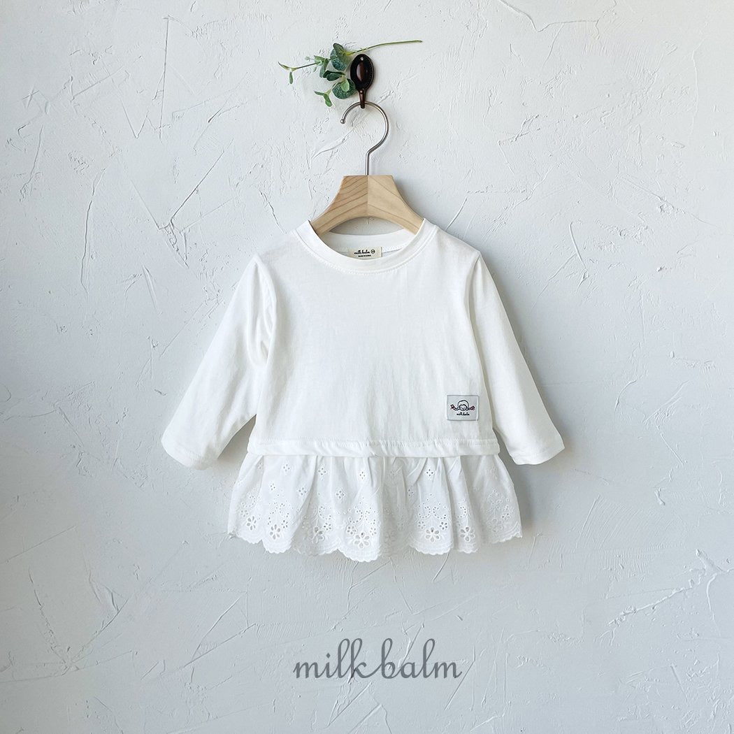 milkbalm milk layered tee (75-125cm)