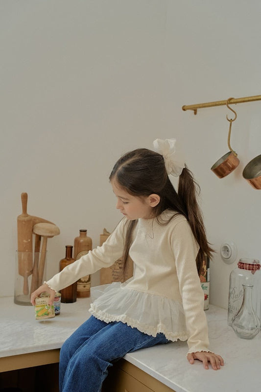momoann ribbed long tee (90-130cm)