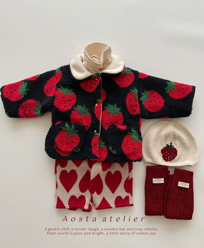 Aosta strawberry reversible jacket (~70-115cm)