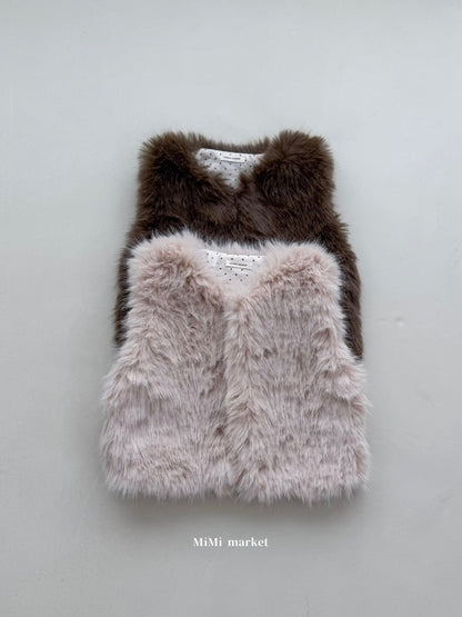 mimi market fur vest (70-85cm)