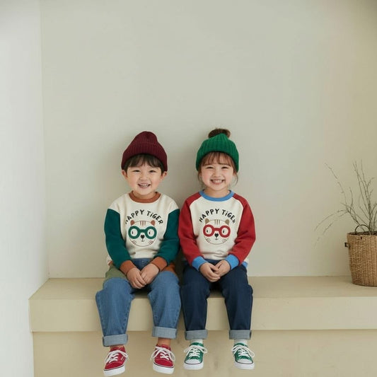 Orangemom happy tiger 撞色上衣 (95-140cm)