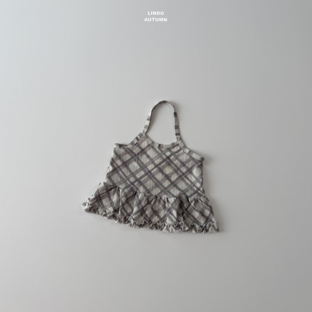 LINDO check halter sleeveless top (80-125cm)