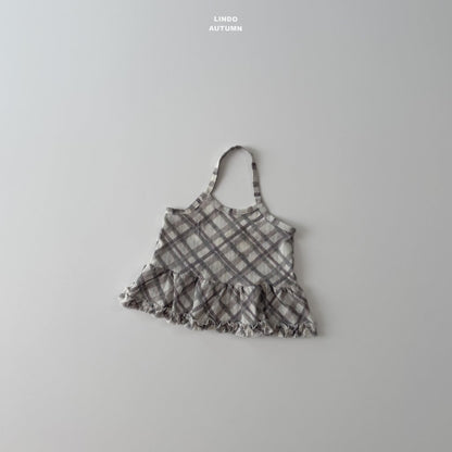 LINDO check halter sleeveless top (80-125cm)