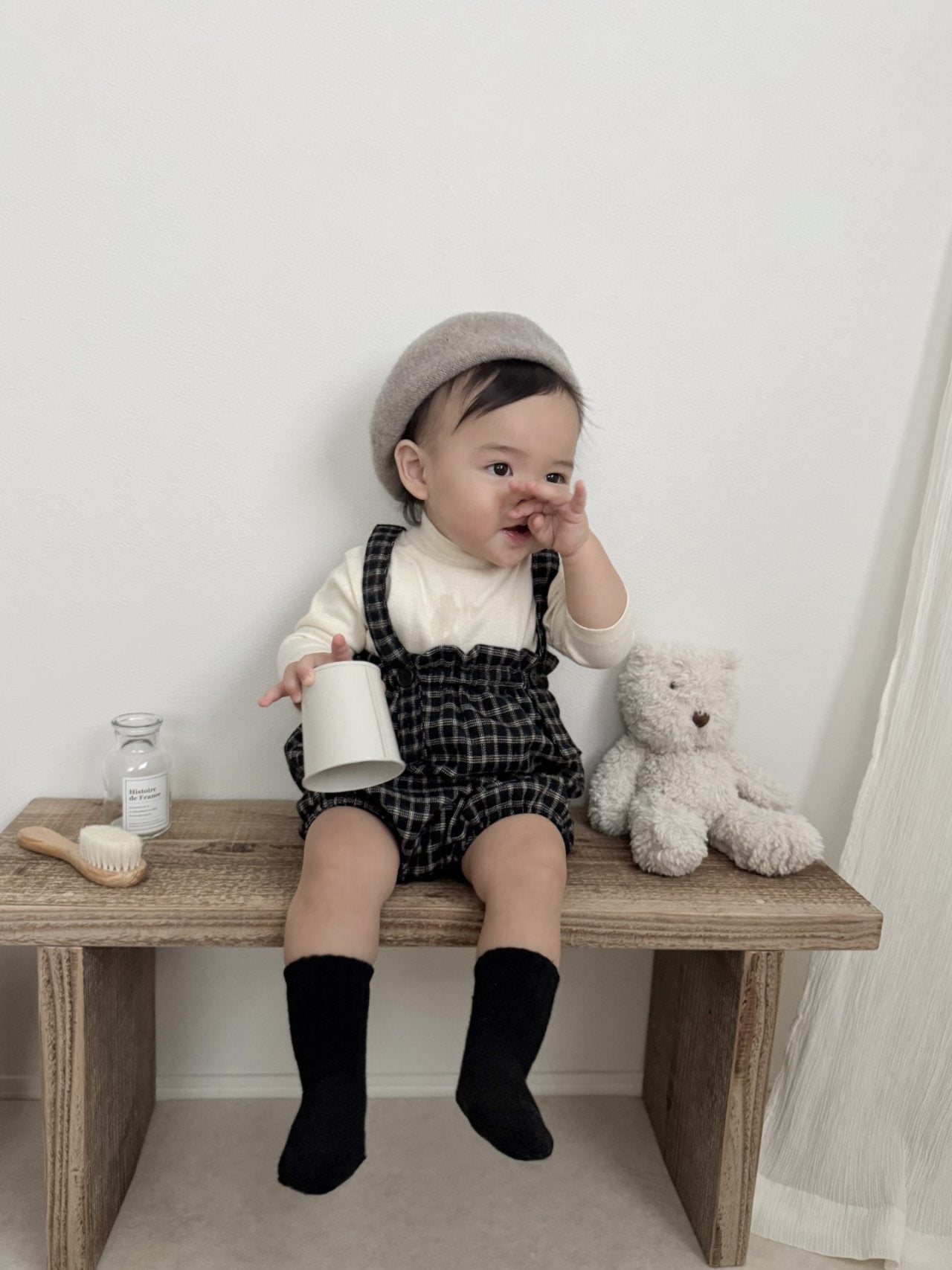 mimi market naive suspender pants (70-85cm)