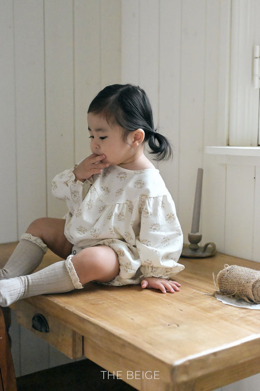 the beige shirring dyed suit (6-18m)