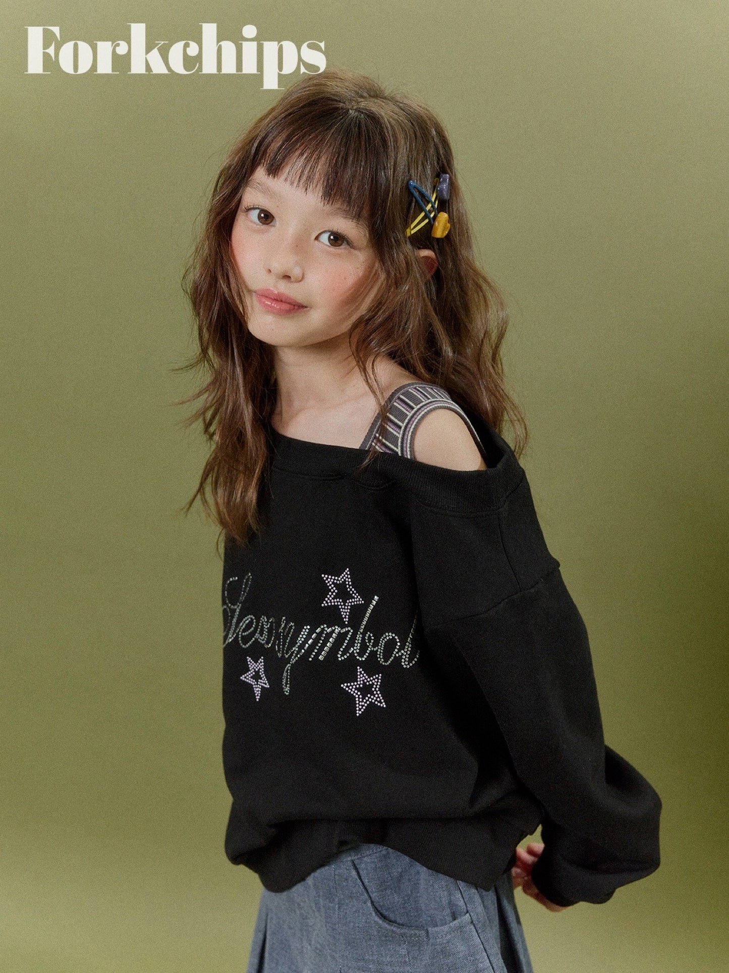 FORKCHIPS glitter shoulder mtm (95-160cm)