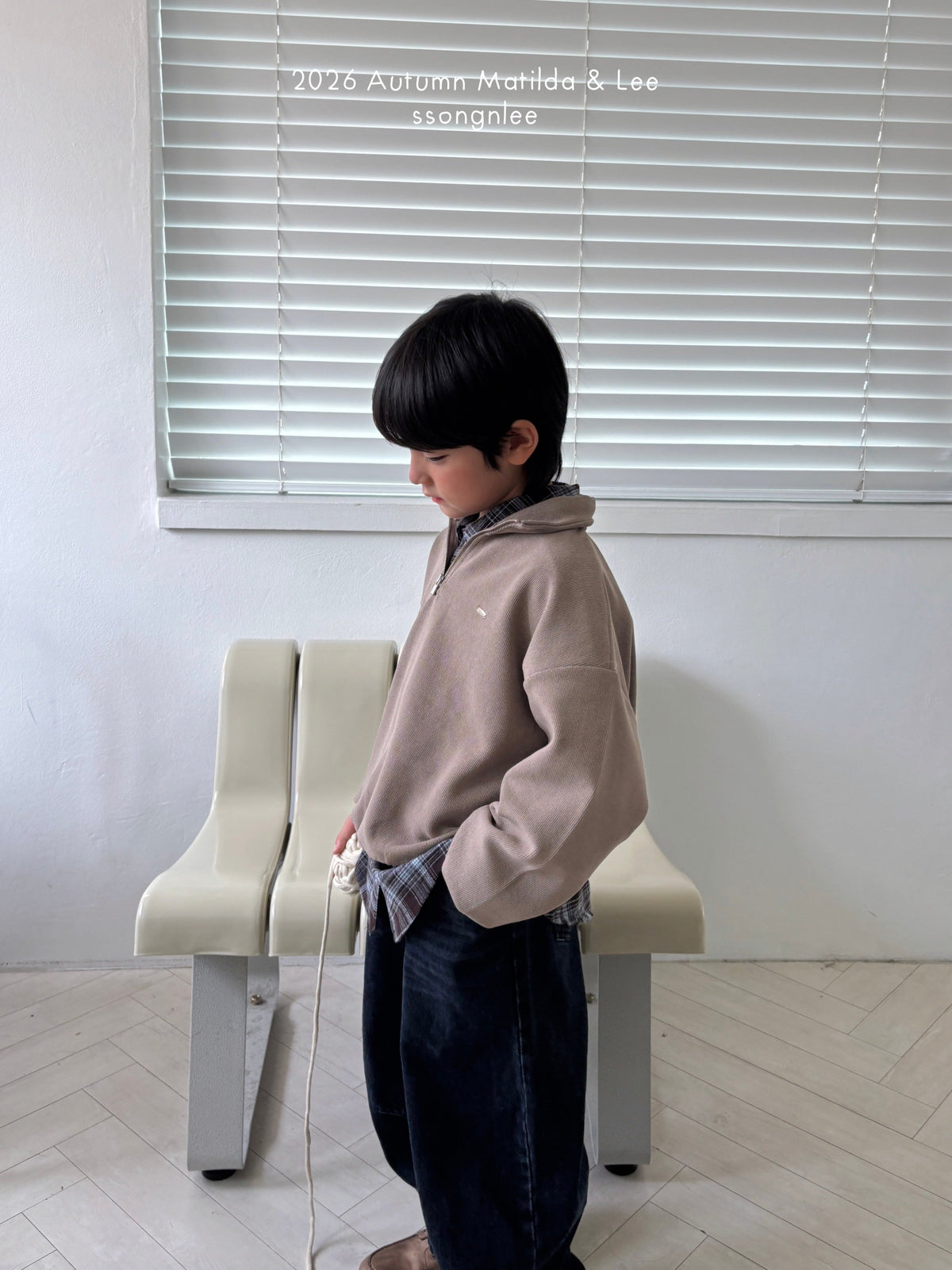 matilda&lee half zip up knit (85-165cm)