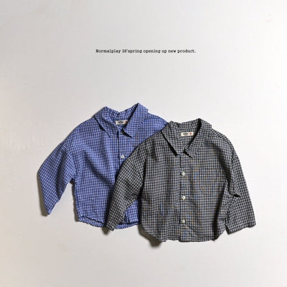 normalplay series check shirt(75-140cm)