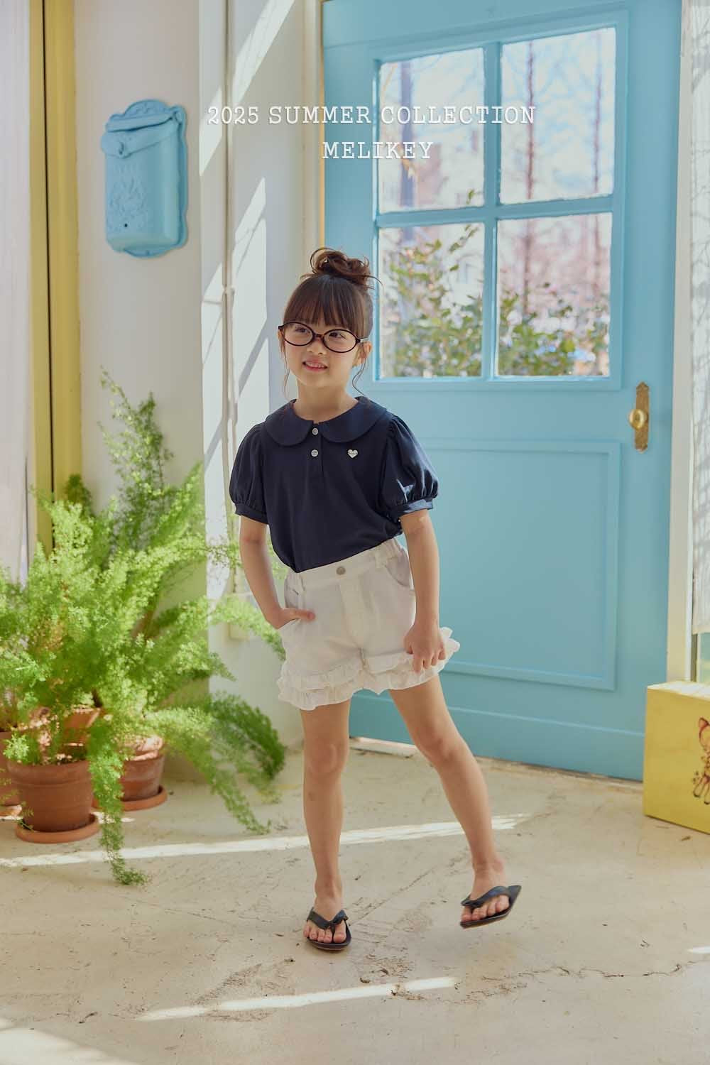 melikey linen frill shorts (80-140cm)