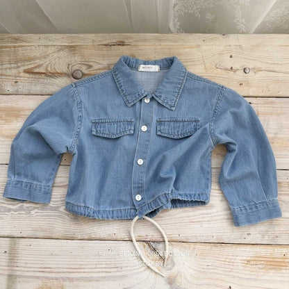 melikey hooded denim shirt (~80-140cm)