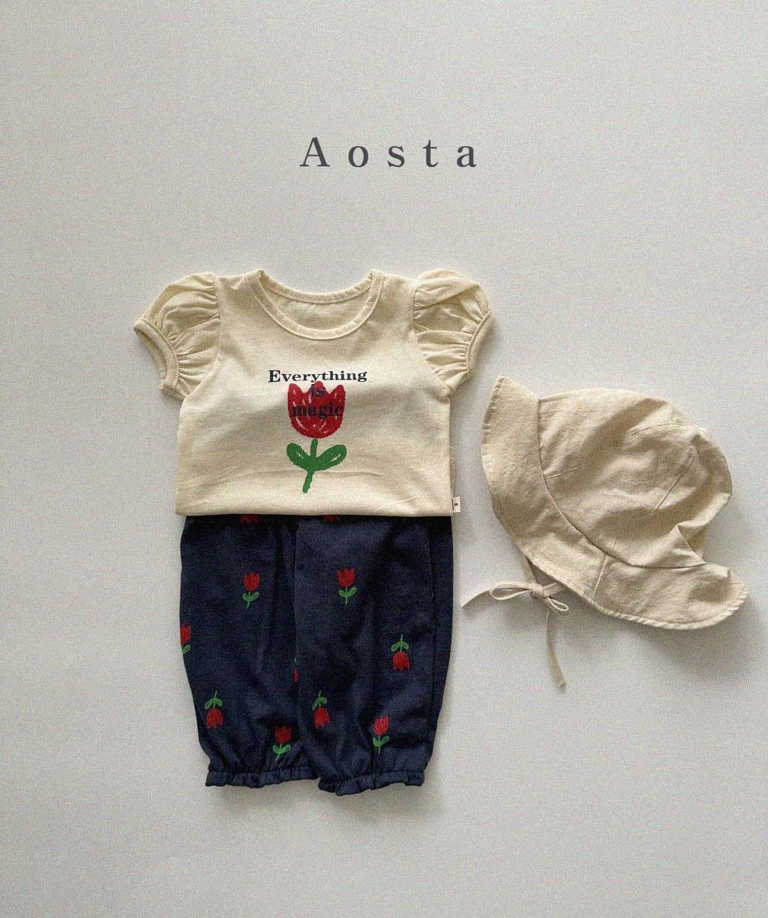 Aosta 粉紅鬱金香上衣 (Bebe & kids ~70-115cm)