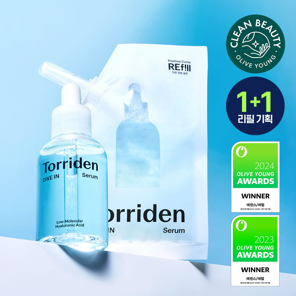 Torriden 50＋50ml共100ml｜韓國No.1低分子透明質酸深層補水精華 💙