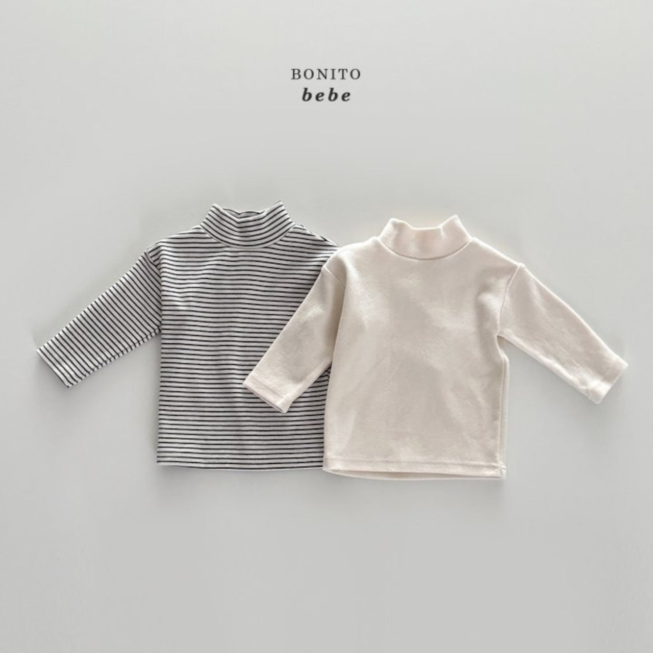 Bonito 1+1 mock neck polar T (3-18m)