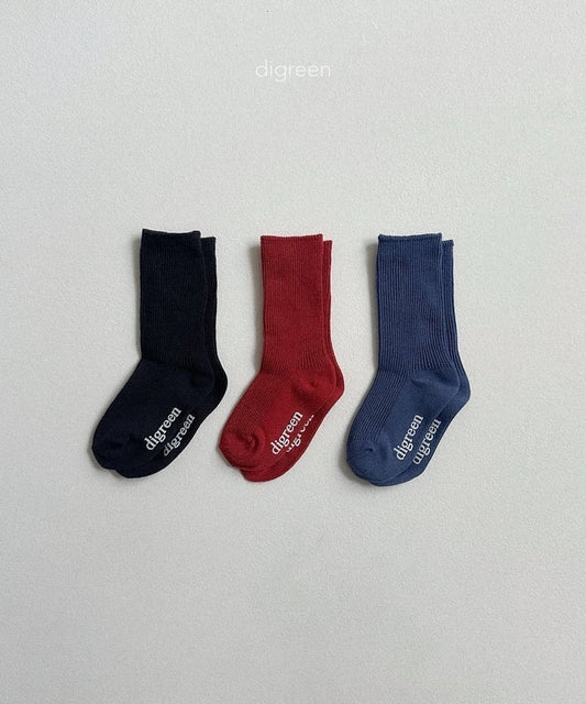 digreen tone-down black socks set (12-23cm)