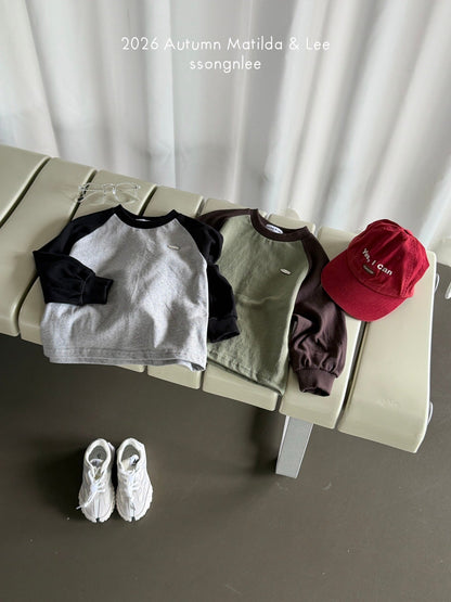 matilda&lee color matching raglan tee (85-165cm)