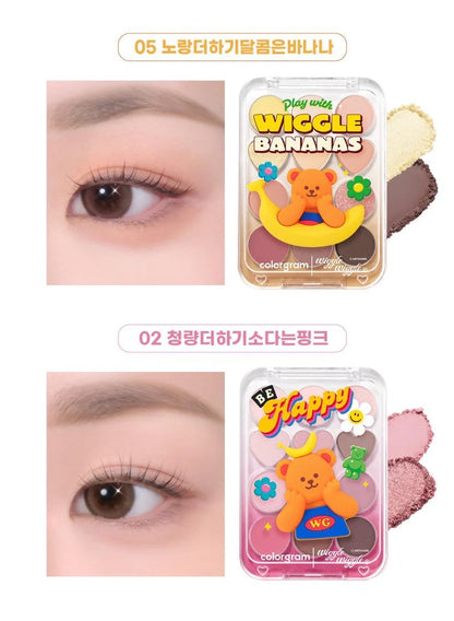 Colorgram X WiggleWiggle 12色眼影盤🐻