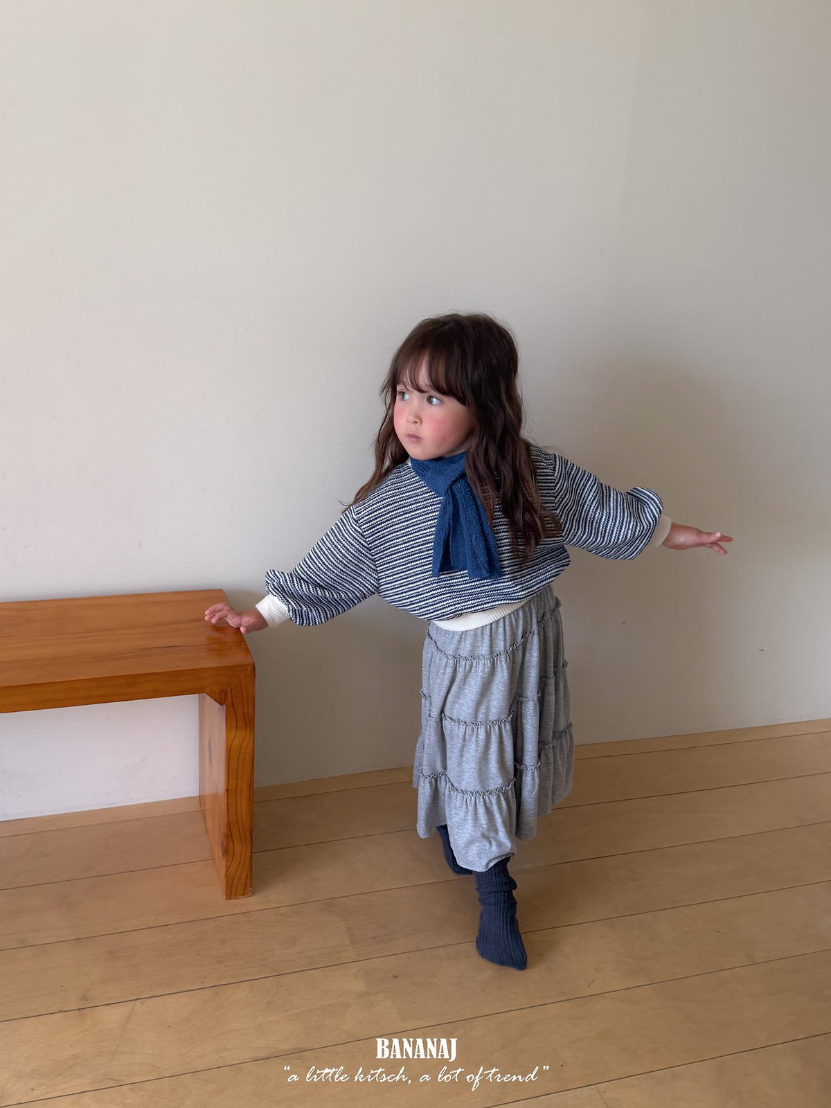 BANANAJ knit striped mtm (80-135cm)