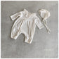 nunubiel wrinkle romper&bonnet (3-18m)