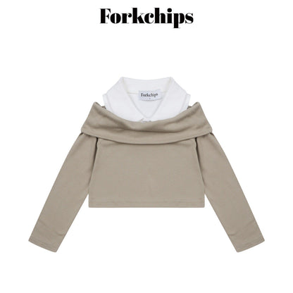 FORKCHIPS maple shoulder t-shirt (95-160cm)