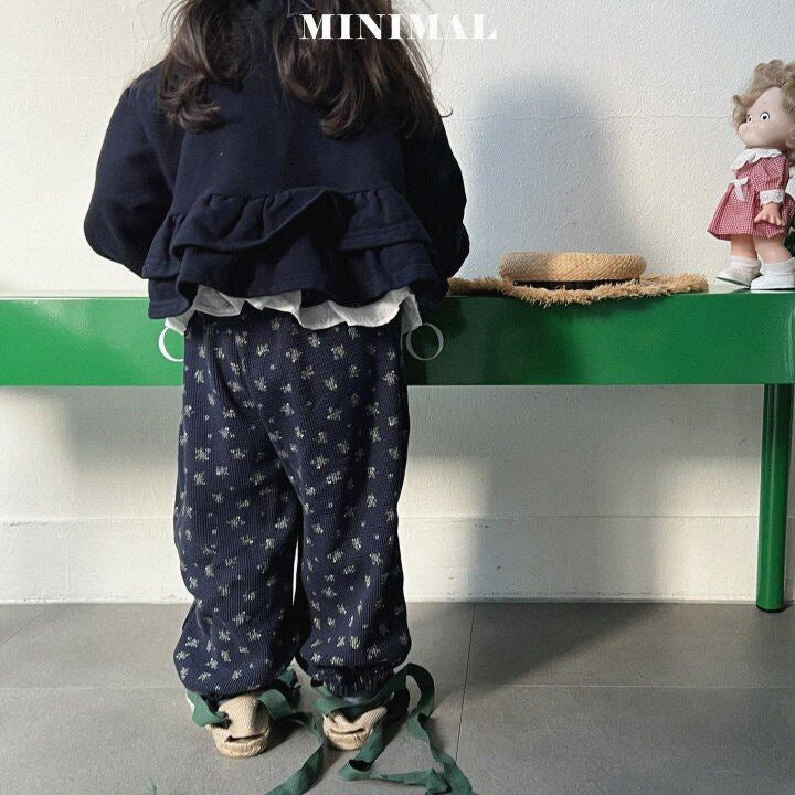 Minimal flower jogger pants (85-140)