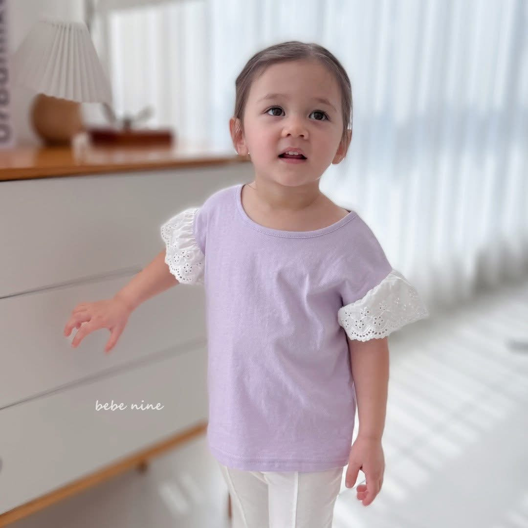 Bebenine 蕾絲荷葉袖上衣 (65-115cm)