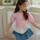melikey diagonal frill puff t (80-140cm)