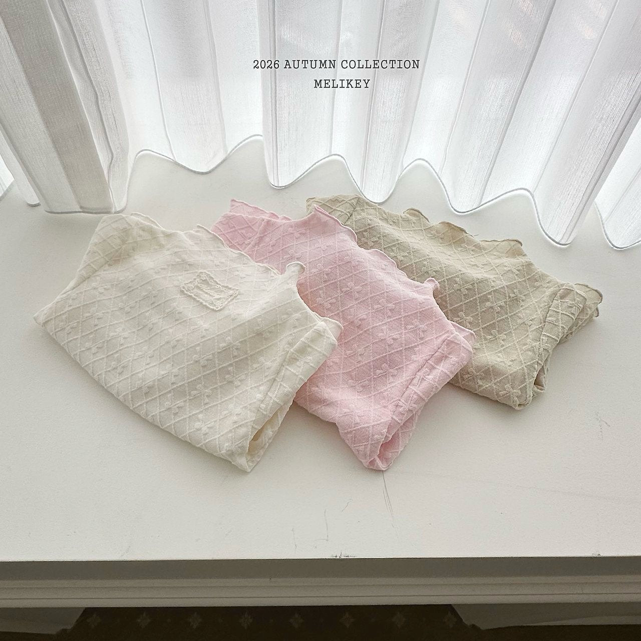 melikey frill ribbon mesh t-shirt (~80-140cm)