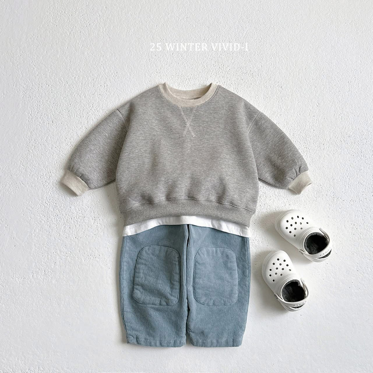 Vivid 交叉車縫線上衣 (75-135cm)