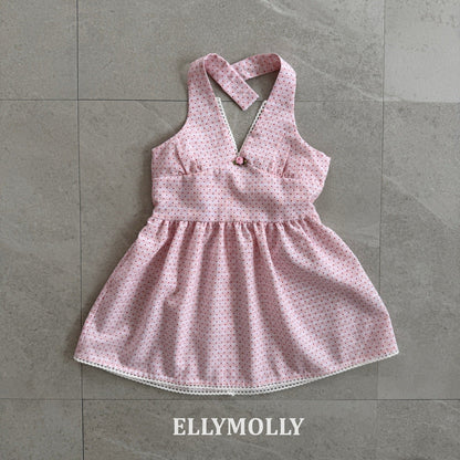 ELLYMOLLY dot holter dress (90-145cm)