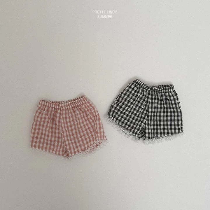 Lindo Check Frill Shorts (85-125cm)