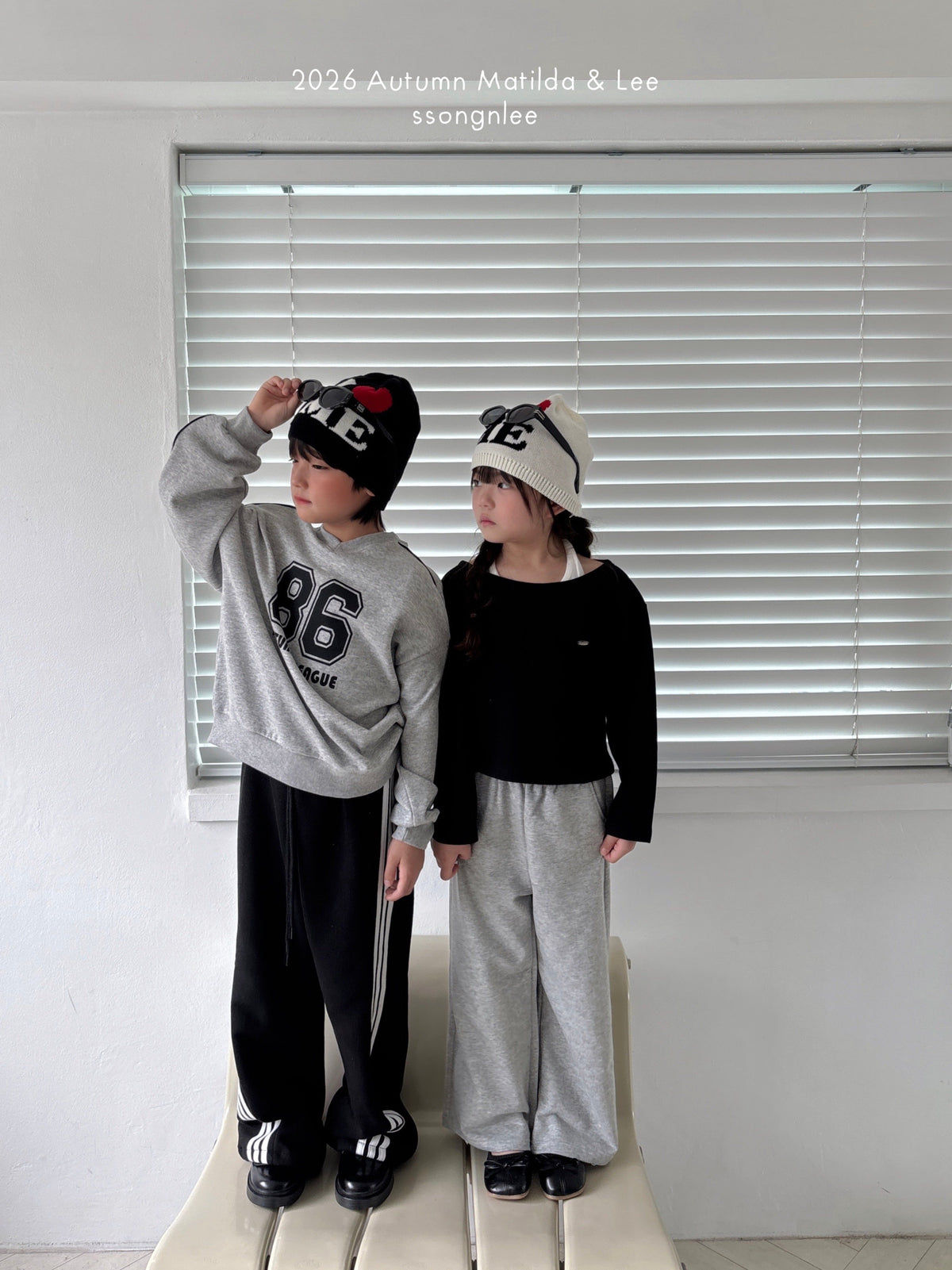 matilda&lee 3stripe leaf pants (85-165cm)