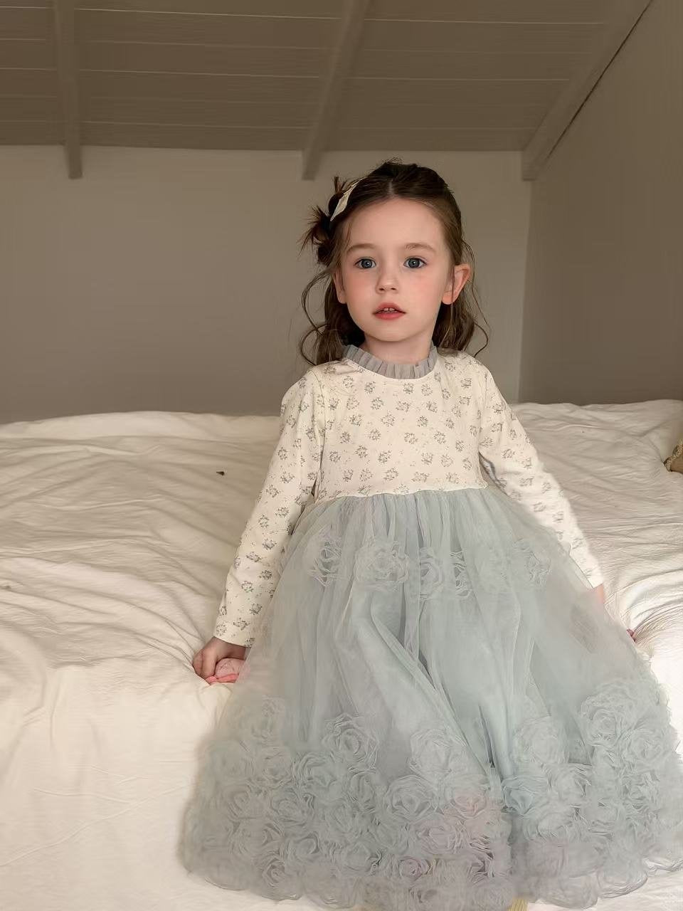 aiai rose rose tulle dress (95-140cm)