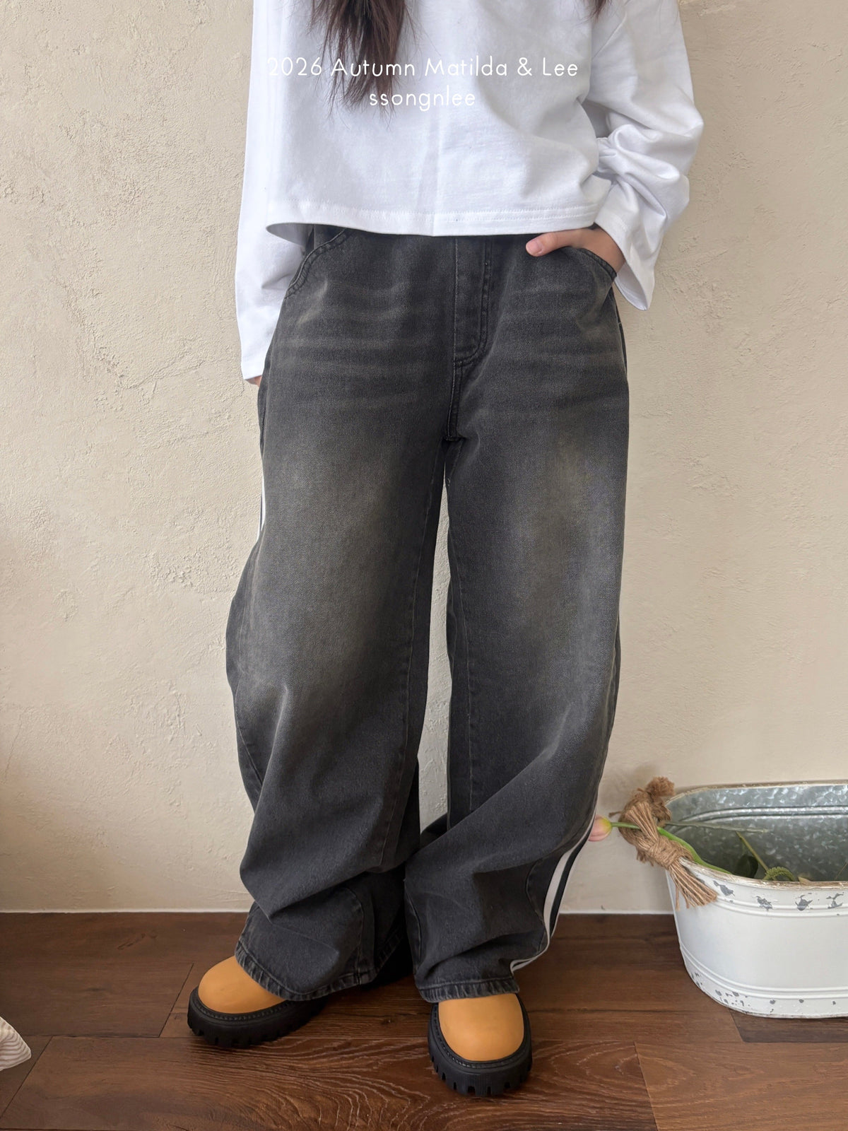 matilda&lee track denim pants (85-165cm)