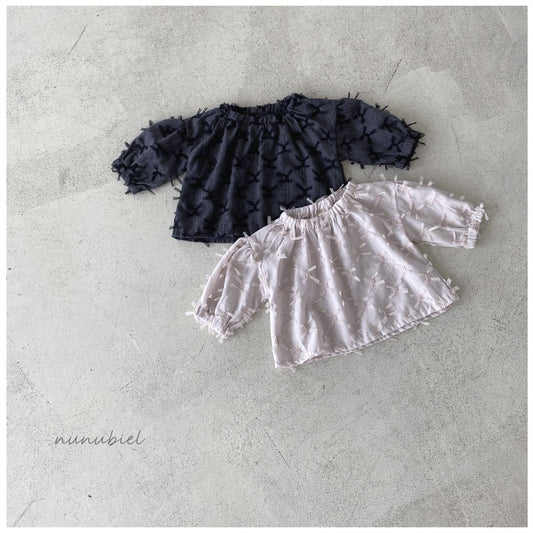 nunubiel ribbon blouse (kids 75-120cm)