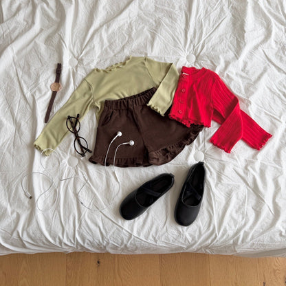 ninibello heart corduroy frill pants (80-130cm)