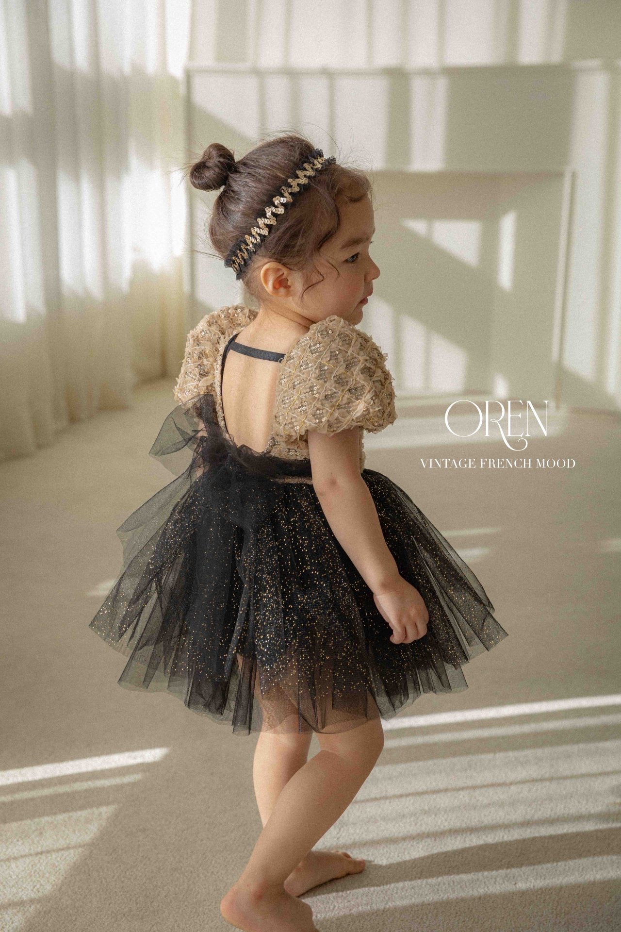 OREN black swan tutu ballet dress (90-120cm)