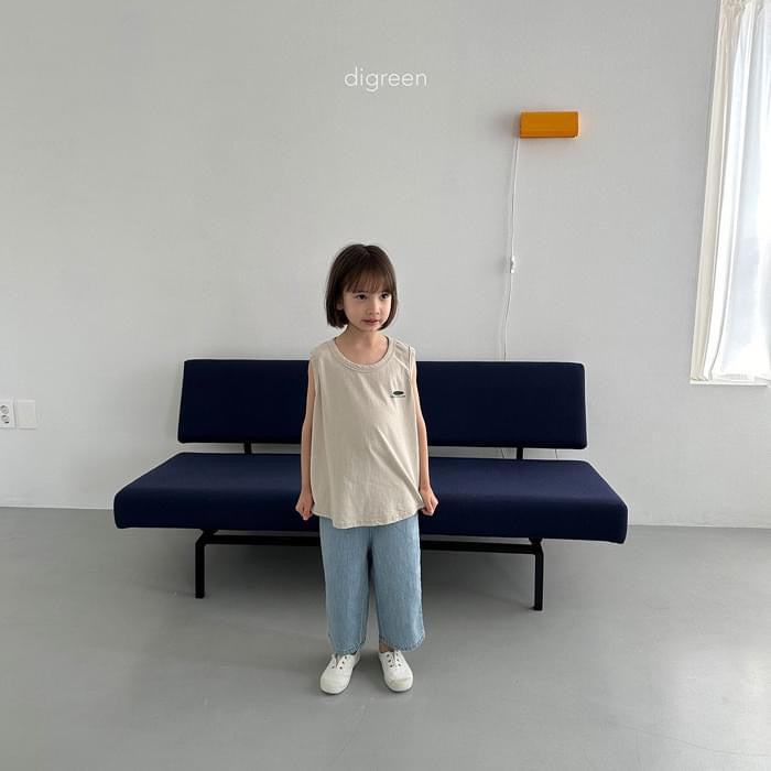 Digreen more with love 橢圓標無袖上衣 (kids 85-130cm)