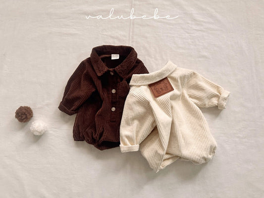 Valubebe 燈芯絨兔兔小標包屁衣 (3-18m)