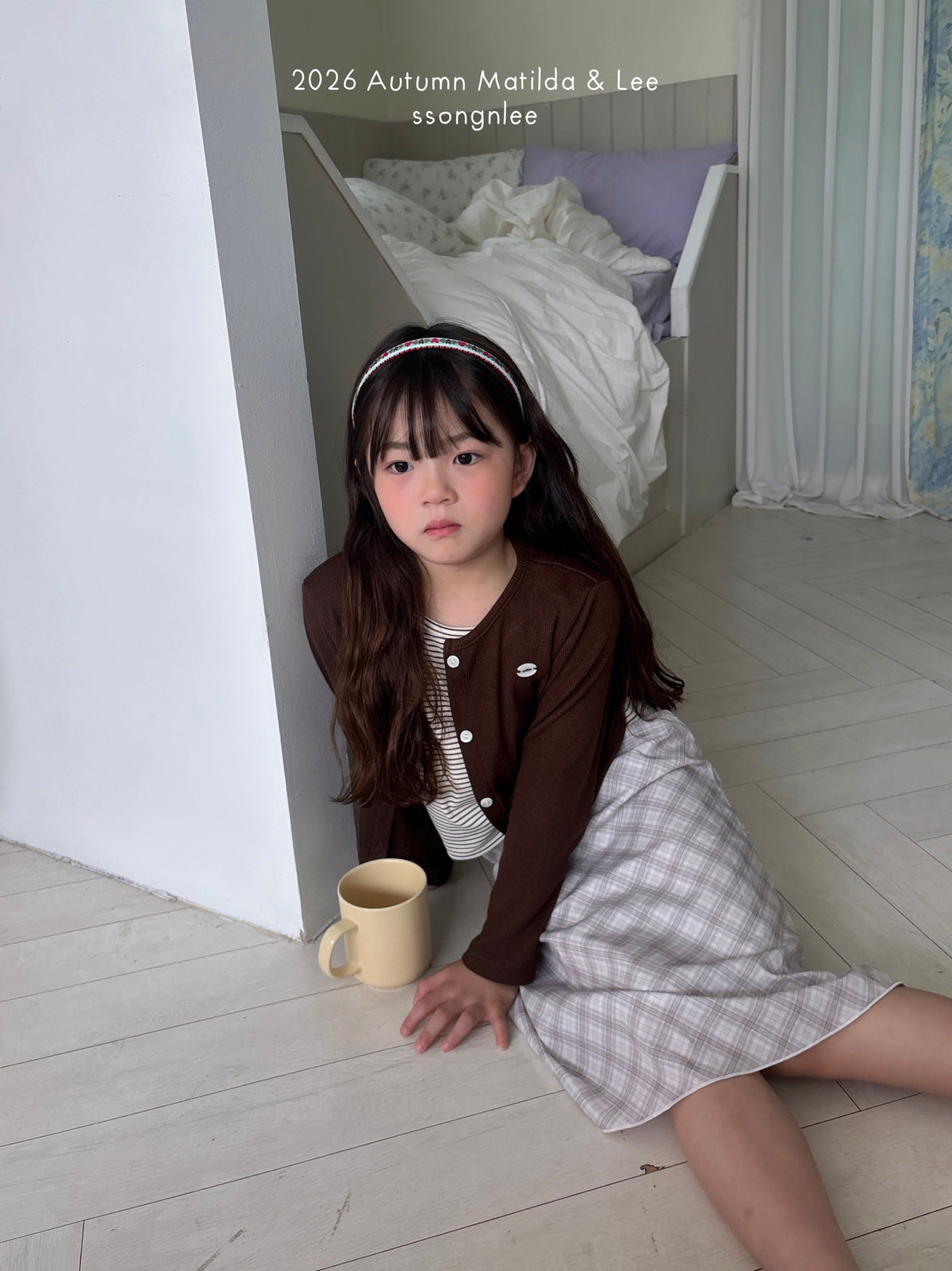 matilda&lee check ribbon skirt (85-165cm)