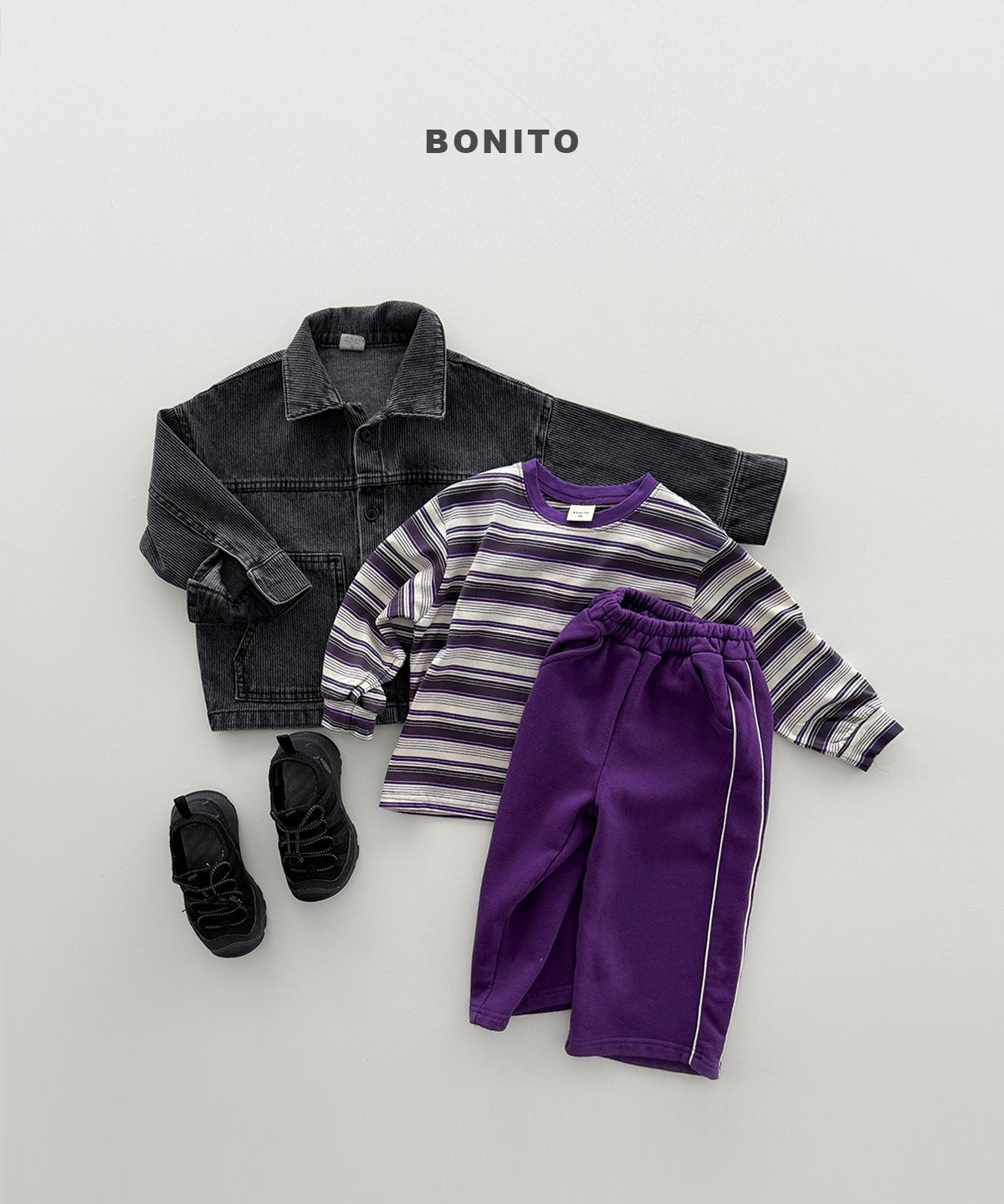 bonito track st shibori tee (~80-140cm)